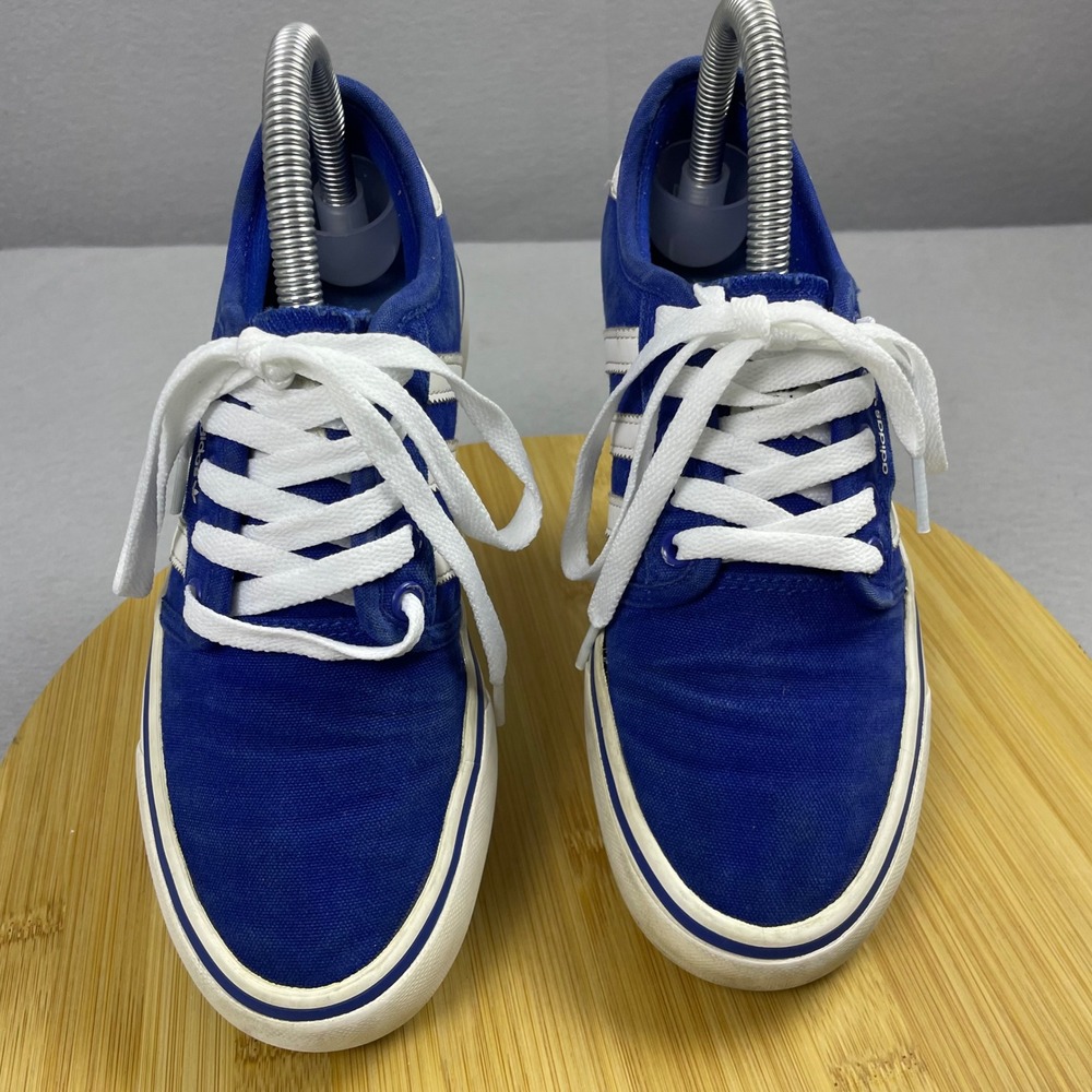 Adidas Seeley Casual Sneakers Shoes‎ Blue Canvas White Stripes